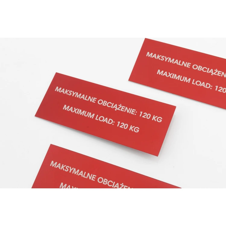 Red Aluminum Nameplates - CO2 Laser Marking - Dimensions: 100x40mm - TZN046
