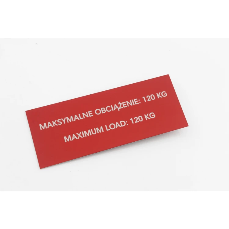 Red Aluminum Nameplates - CO2 Laser Marking - Dimensions: 100x40mm - TZN046