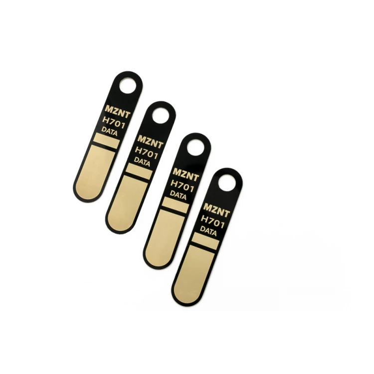 Brass Coated Nameplates - Dimensions: 14x65mm - TZN045