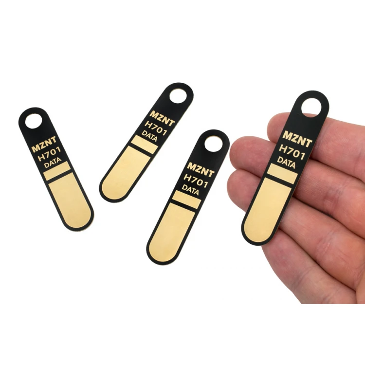 Brass Coated Nameplates - Dimensions: 14x65mm - TZN045