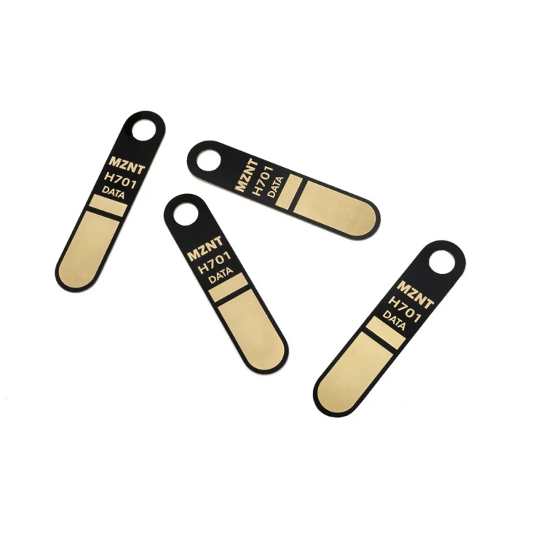 Brass Coated Nameplates - Dimensions: 14x65mm - TZN045