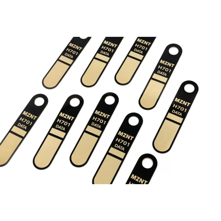 Brass Coated Nameplates - Dimensions: 14x65mm - TZN045