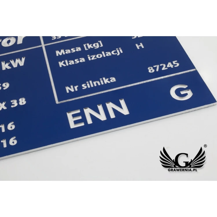 Aluminium Nameplate - Multicolor - CNC Engraving - Dimensions: 100x60mm - TZN034