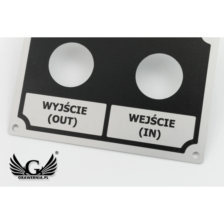 Silver Aluminium Nameplate - CNC Engraving and UV Printing - Dimensions: 130x90mm - TZN036
