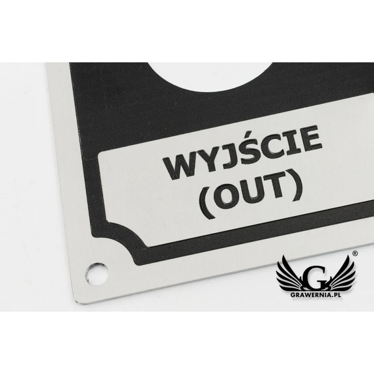 Silver Aluminium Nameplate - CNC Engraving and UV Printing - Dimensions: 130x90mm - TZN036