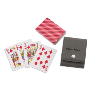Deck of Cards in Eco-Leather Case with Your Engraving - Kord Cards - GR004