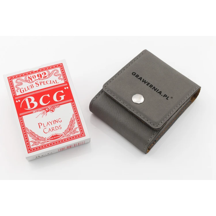 Deck of Cards in Eco-Leather Case with Your Engraving - Kord Cards - GR004