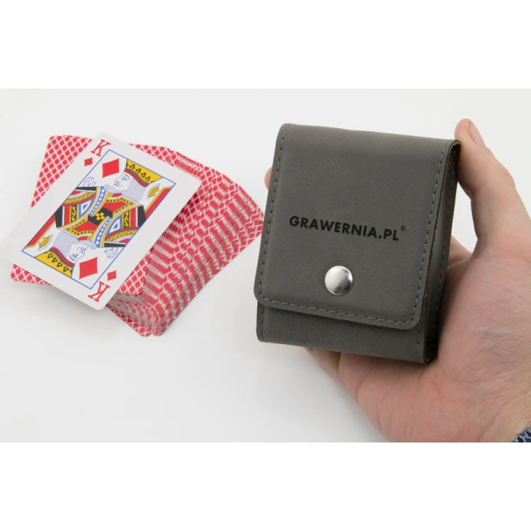 Deck of Cards in Eco-Leather Case with Your Engraving - Kord Cards - GR004