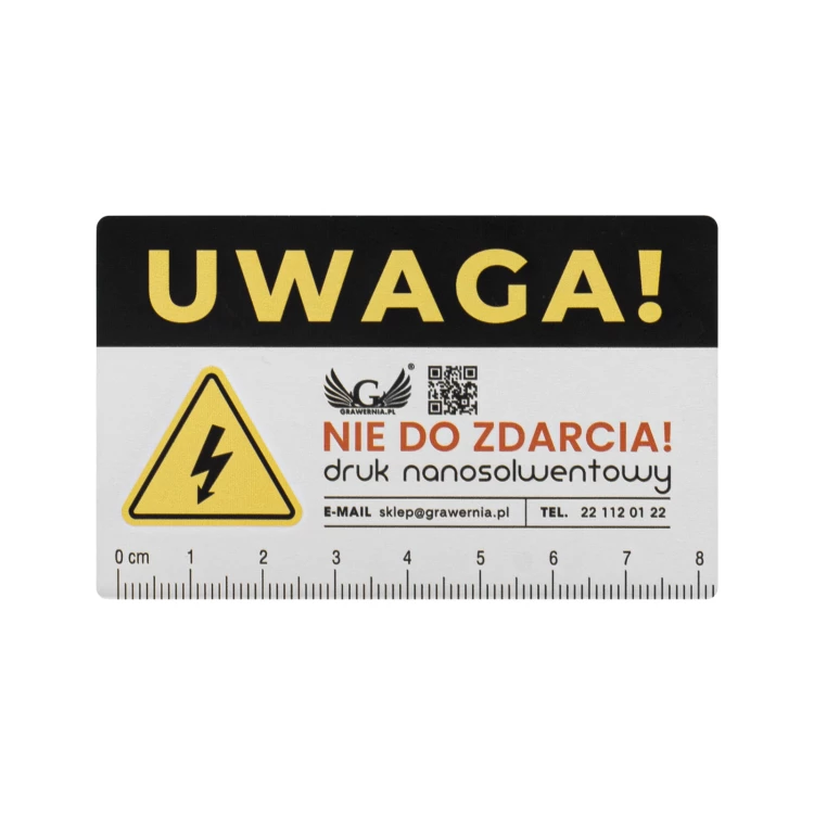 Business card/advertising line in aluminium - NANODRUK - TAN002