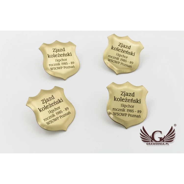 Pinsy - Commemorative Shields for Reunion Meeting size 25x28mm