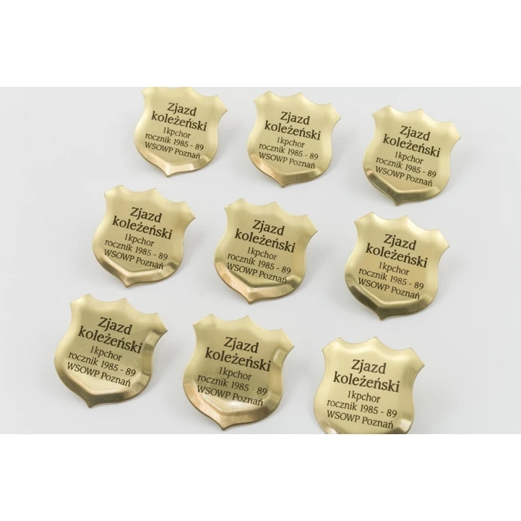 Pinsy - Commemorative Shields for Reunion Meeting size 25x28mm