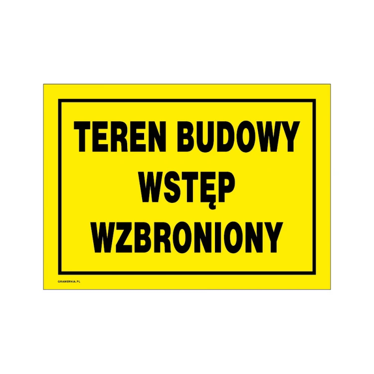 Construction Site, No Entry - Warning Sign 350x250mm - PVC - UV Color Print - BHP155