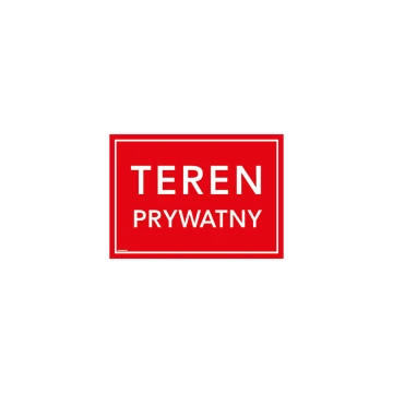 Private Property - sign size 350x250mm - PVC - UV color print - TAB178
