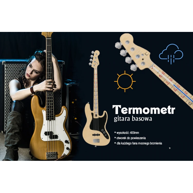 Bassist's Thermometer - Bass Guitar - Colorful UV Print - TER001