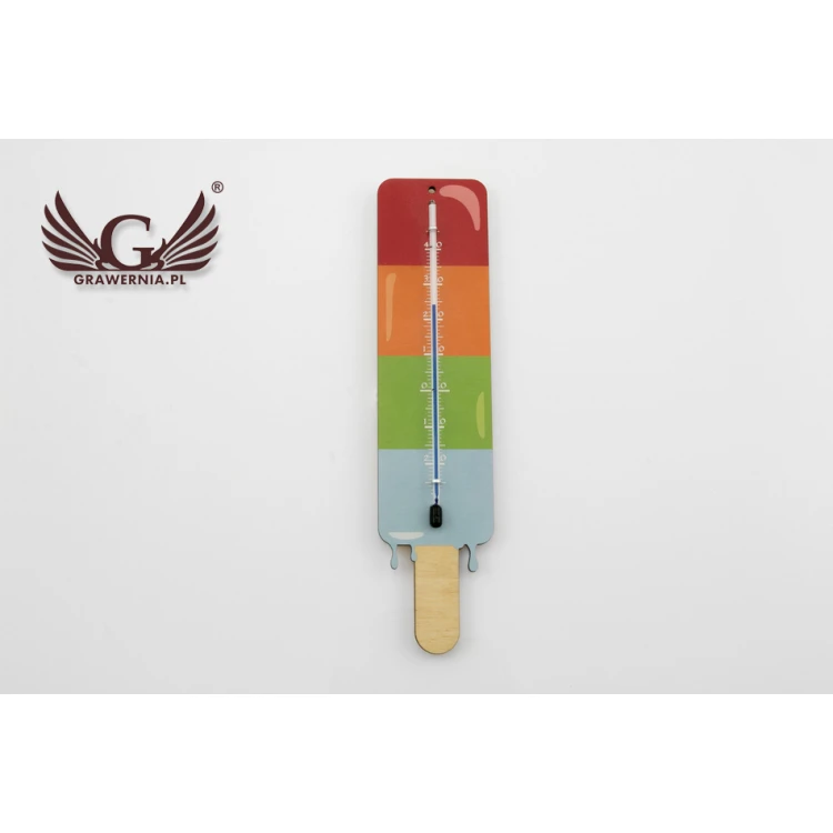 Ice Cream Shaped Holiday Thermometer - UV Digital Print - TER002