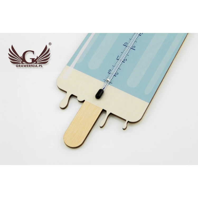 Ice Cream Shaped Holiday Thermometer - UV Digital Print - TER003