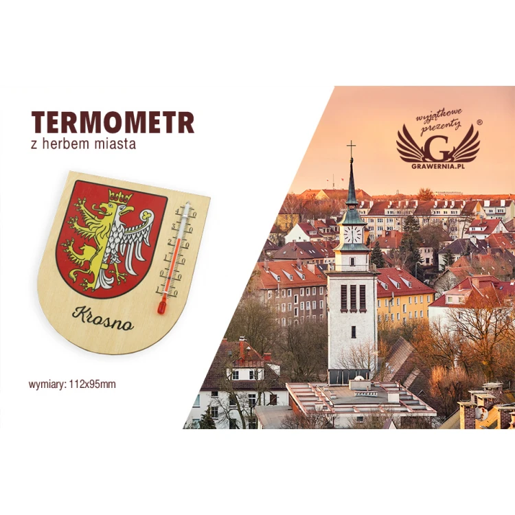 Thermometer with city coat of arms - UV digital print - TER014