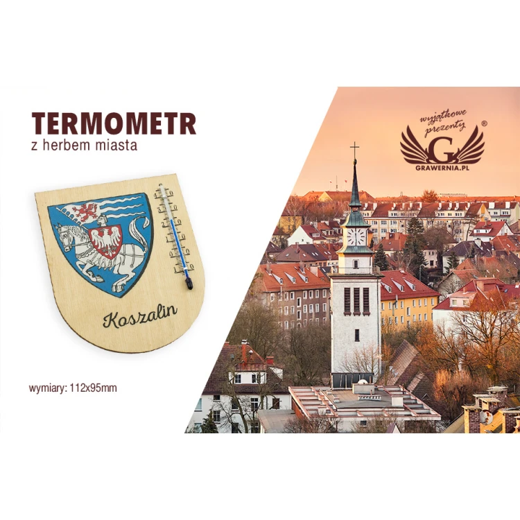 Thermometer with city coat of arms - UV digital print - TER016