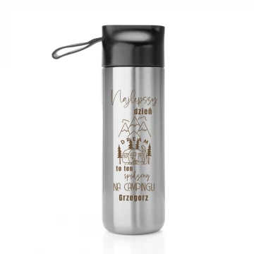 Castor Stainless Steel Thermos - 600ml - Camping Day - TRM002