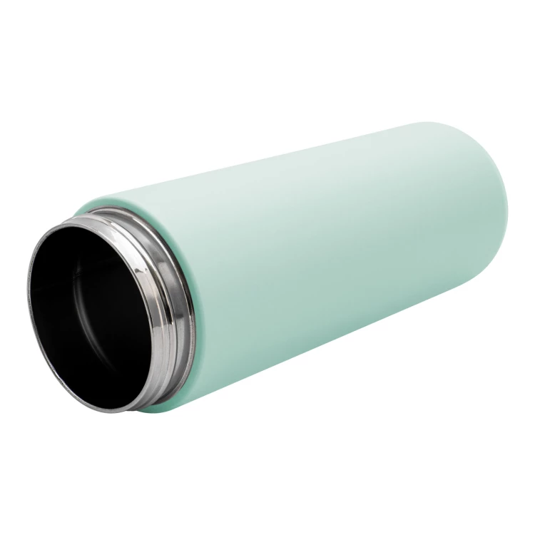 Stainless steel thermos with engraving - turquoise - 600 ml - TRM011