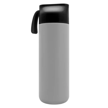 Stainless steel thermos with engraving - grey - 600 ml - TRM013