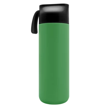Stainless steel thermos with engraving - green - 600 ml - TRM014