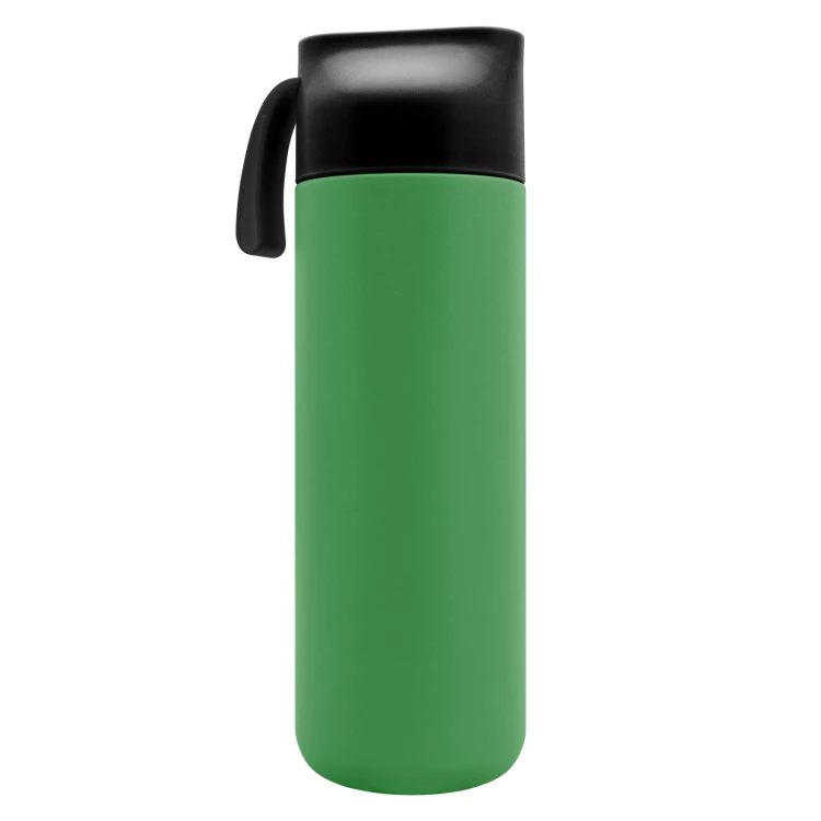 Stainless steel thermos with engraving - green - 600 ml - TRM014