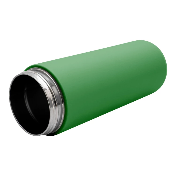 Stainless steel thermos with engraving - green - 600 ml - TRM014
