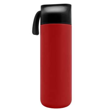 Stainless steel thermos with engraving - red - 600 ml - TRM015