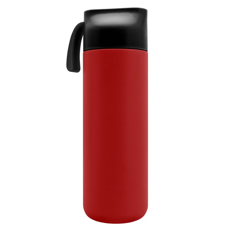 Stainless steel thermos with engraving - red - 600 ml - TRM015