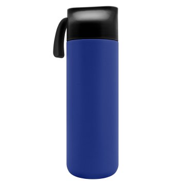 Stainless steel thermos with engraving - blue - 600 ml - TRM016