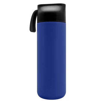Stainless steel thermos with engraving - blue - 600 ml - TRM016
