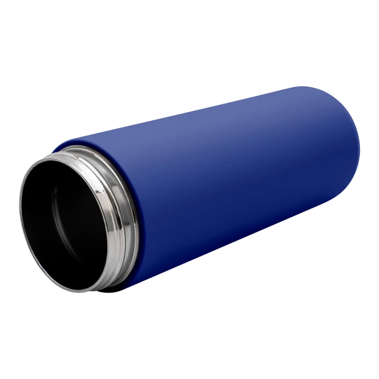 Stainless steel thermos with engraving - blue - 600 ml - TRM016