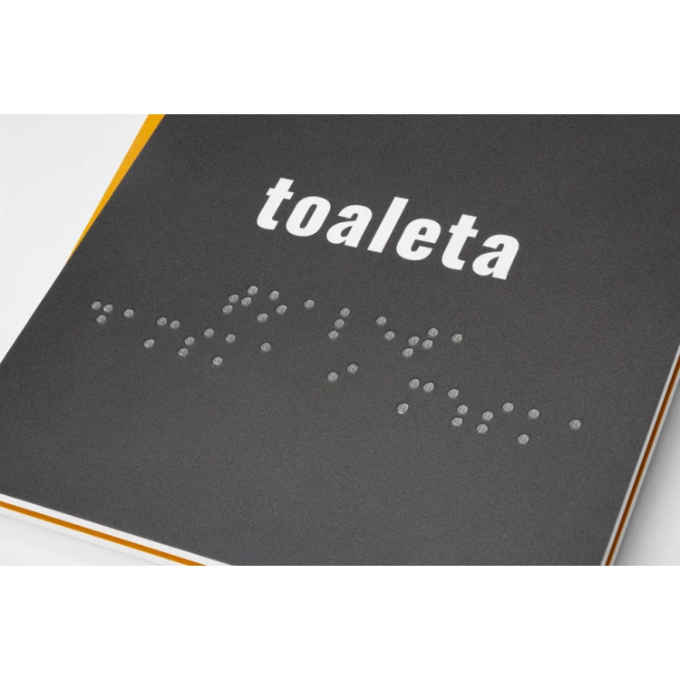 Disabled Toilet - Braille Signage - size 130x250mm - Hard PVC - HORIZON - TAB312