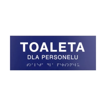 Staff Toilet - Door or Wall Plaque with Braille Lettering - Size 200x80mm - TT050