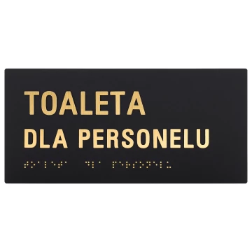 Staff toilet - Braille sign - 210x100mm size - TAB596