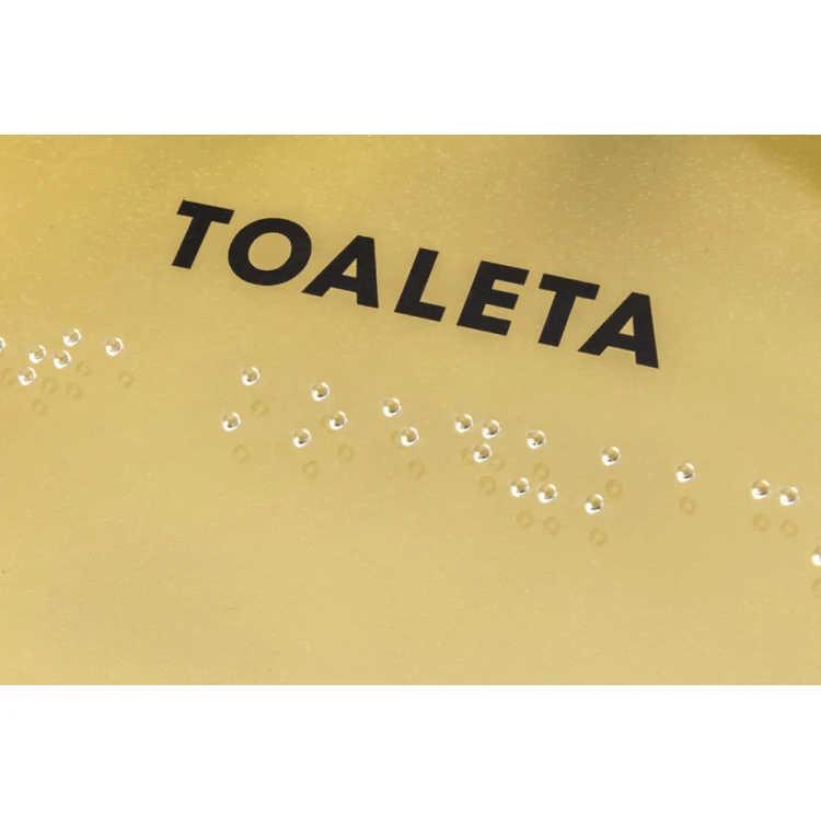 Coeducational Toilet - Plexi Sign with Braille Script - Size 160x160mm - TAB265