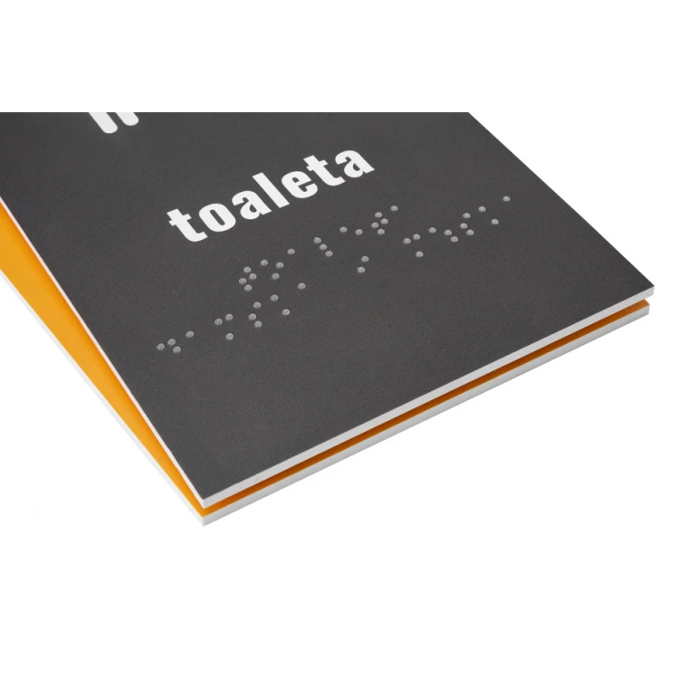 Coeducational Toilet - Braille Script Plaque - Size 130x250mm - Hard PVC - HORIZON - TAB313