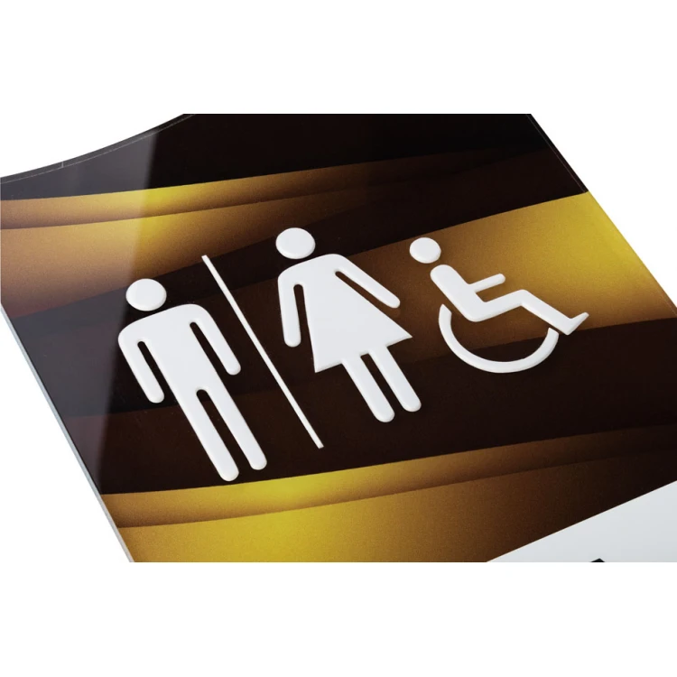 Coeducational Toilet - Braille Script Plaque - size 158x213mm - Plexi -TAB433