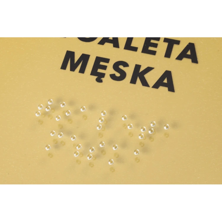 Men's Toilet - Plexi sign with Braille lettering on spacers - dimensions 100x160mm - TAB266