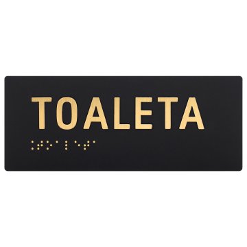 Toilet - Braille sign - size 150x60mm - TAB595