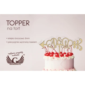 Cake Topper - Initials of the Lovers - TOP003