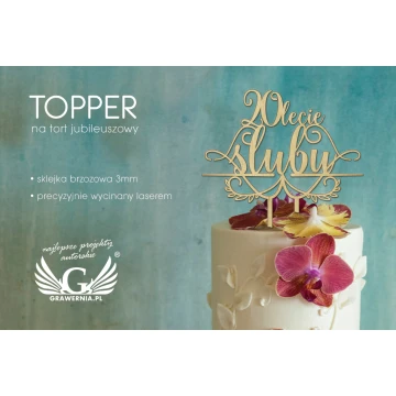 Anniversary Cake Topper - Wedding Anniversary - TOP027