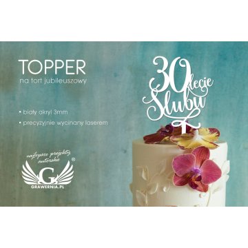 Anniversary Cake Topper - Wedding Anniversary - TOP028
