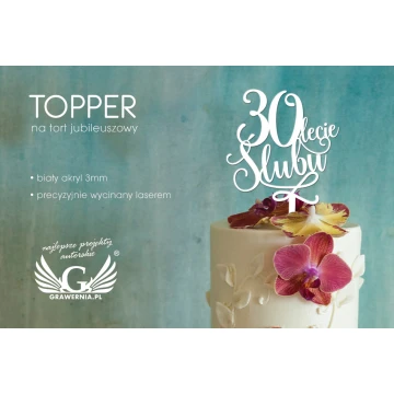Anniversary Cake Topper - Wedding Anniversary - TOP028