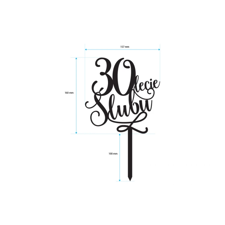 Anniversary Cake Topper - Wedding Anniversary - TOP028