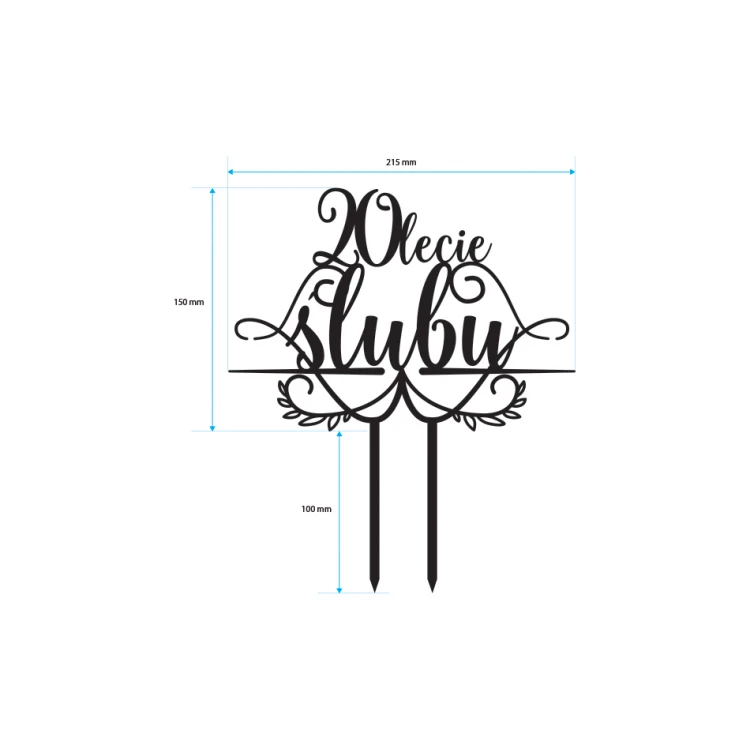 Anniversary Cake Topper - Wedding Anniversary - TOP027