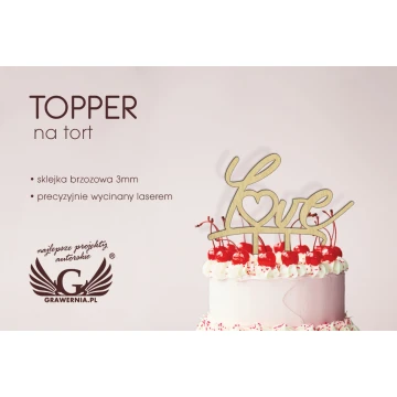 Cake Topper - love - TOP004