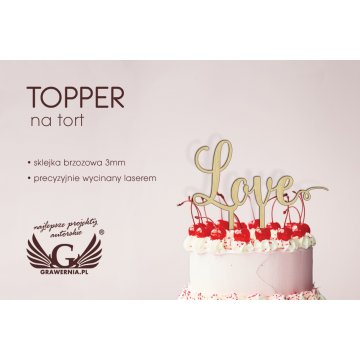 Cake Topper - love - TOP005