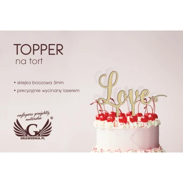 Cake Topper - love - TOP005